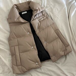 Coach Leather Puffer Vest